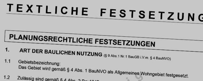 vorl. textl. Festsetzungen